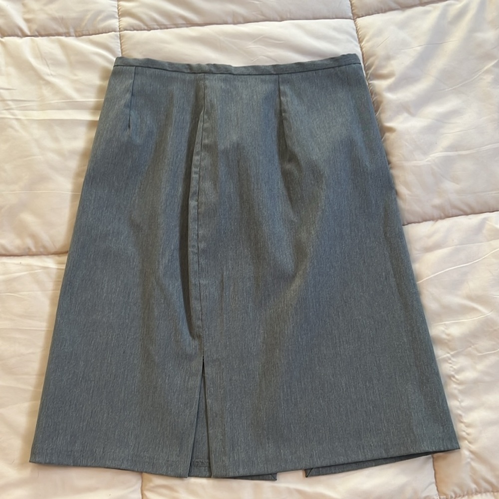 EXPRESS Dark gray stretch pencil career skirt 1/2